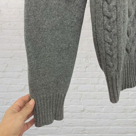 Banana Republic Merino Wool Chunky Cable Knit Cardigan Full-Zip Size L - Picture 10 of 16